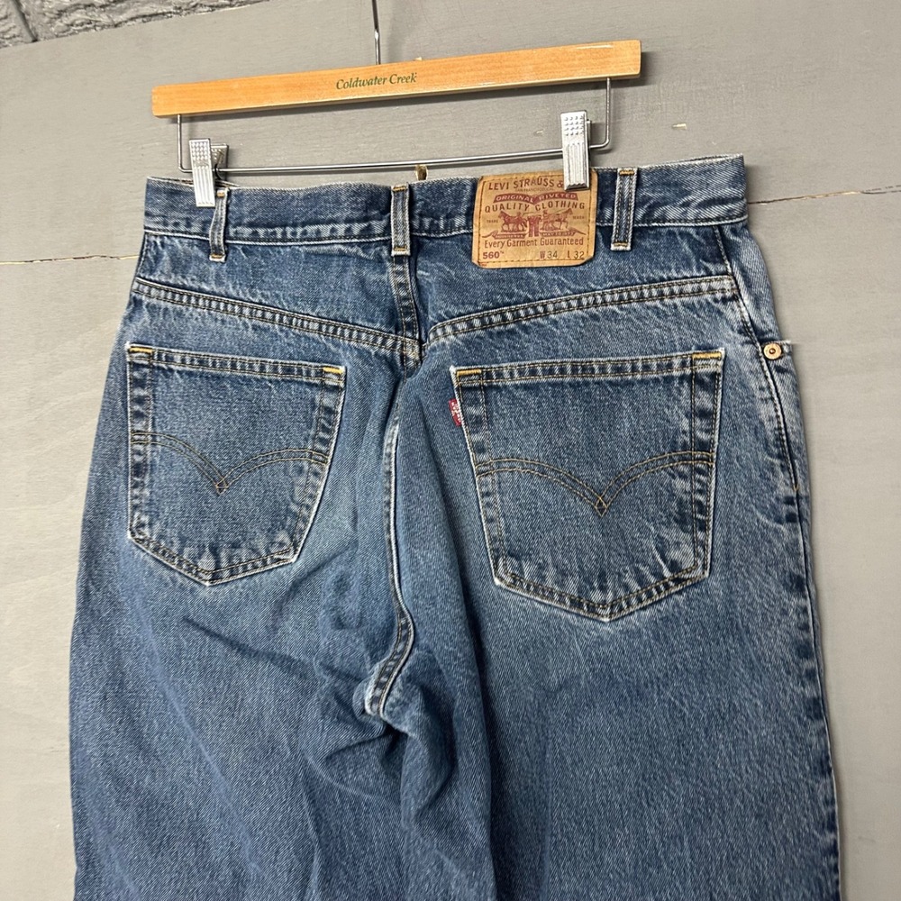 Levis 560 Loose Fit Tapered Leg Blue Jeans Mens‎ 34x32 Medium Wash Denim 2830